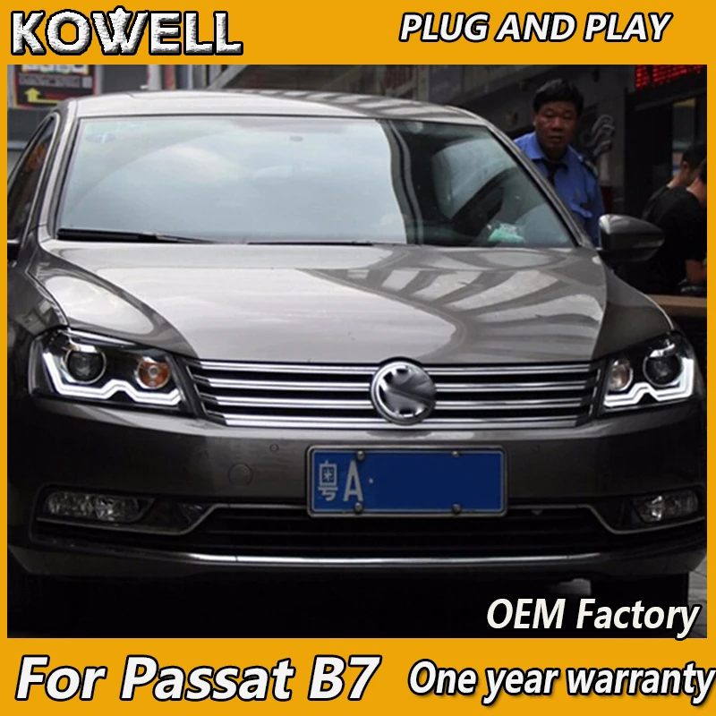 KOWELL стайлинга автомобилей для VW Passat B7 головной светильник s Европейский стиль