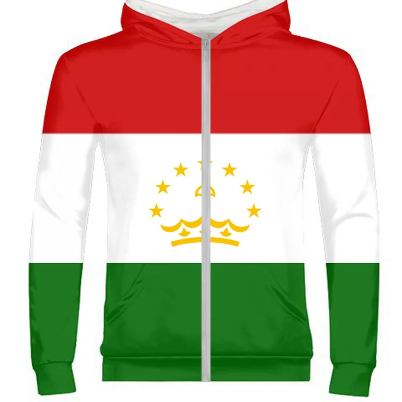 1009 TAJIKISTAN мужской diy заказ имя номер фото tjk толстовка на молнии Национальный флаг tj tajik страна колледж мальчик одежда - Цвет: 1009