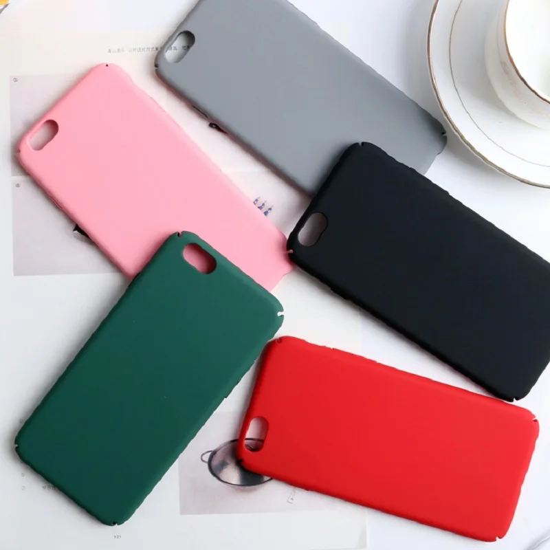 Жесткий Тонкий fundas чехол для iphone 8 простой сплошной конфетный цвет бизнес plus 7 6s 6 5s