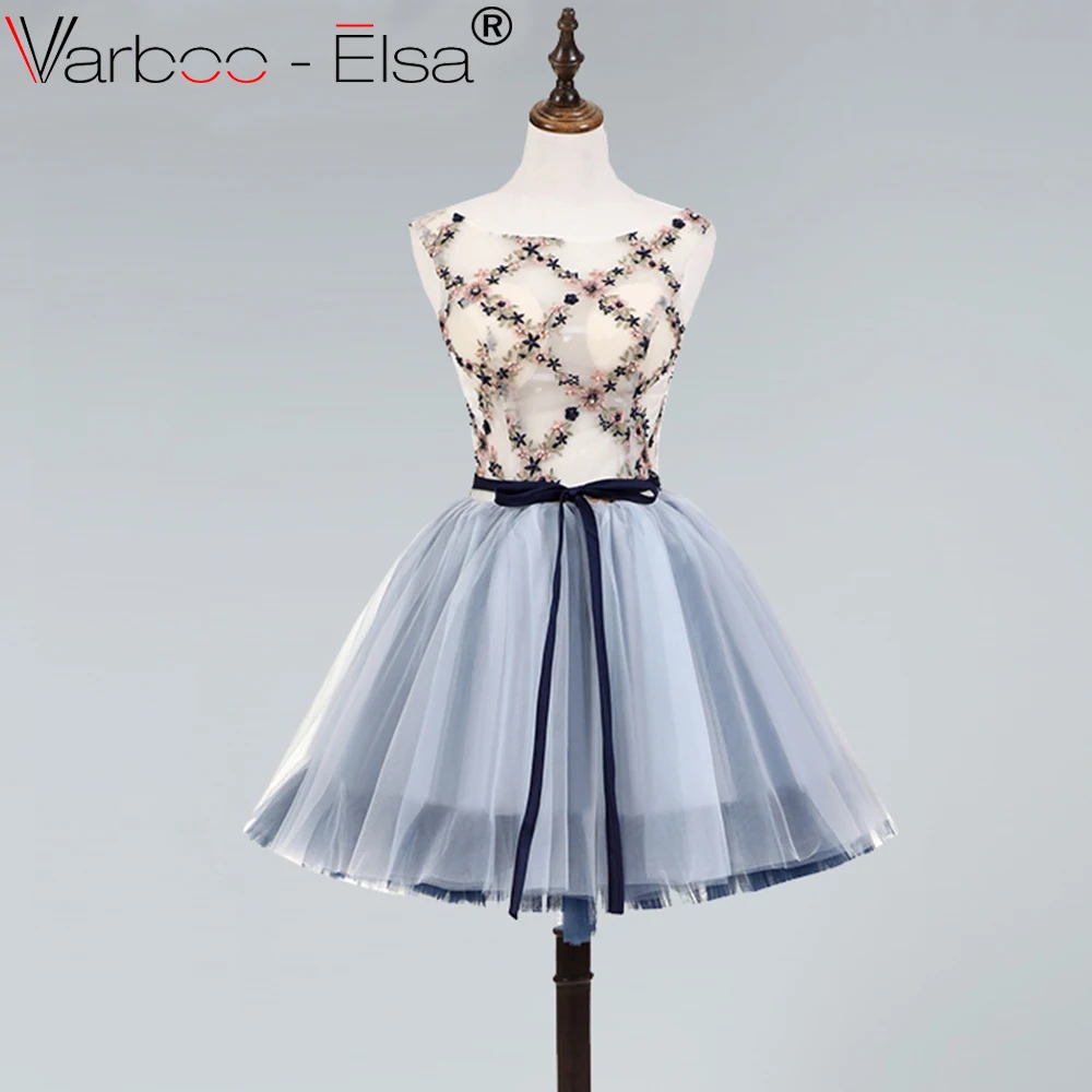 Новое коктейльное платье VARBOO_ELSA 2018 элегантное короткое для выпускного вечера с