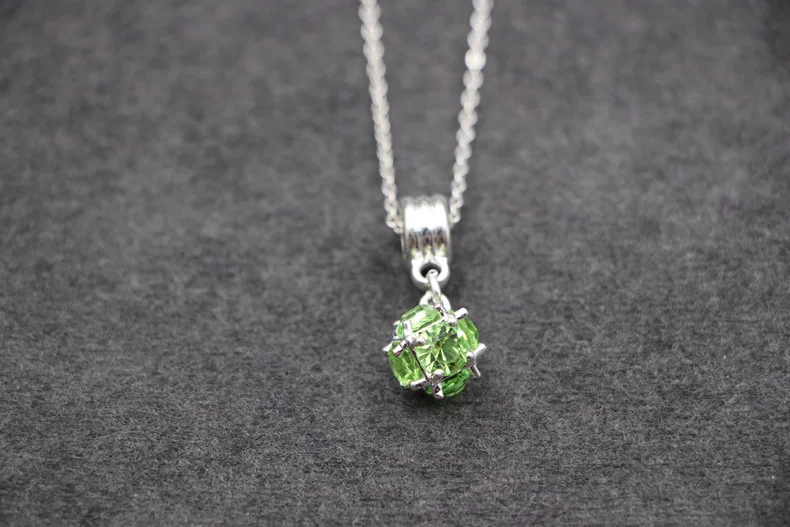 Простой маленький инкрустированный драгоценный камень 1 шт. подвеска с