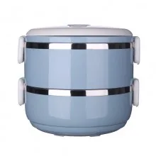 2layers blue 050 Multifunction2/3 слоя нержавеющей стали Bento Ланч-бокс изоляционные пищевые контейнеры из нержавеющей стали согревающий Ланч-бокс - Цвет: 2layers blue