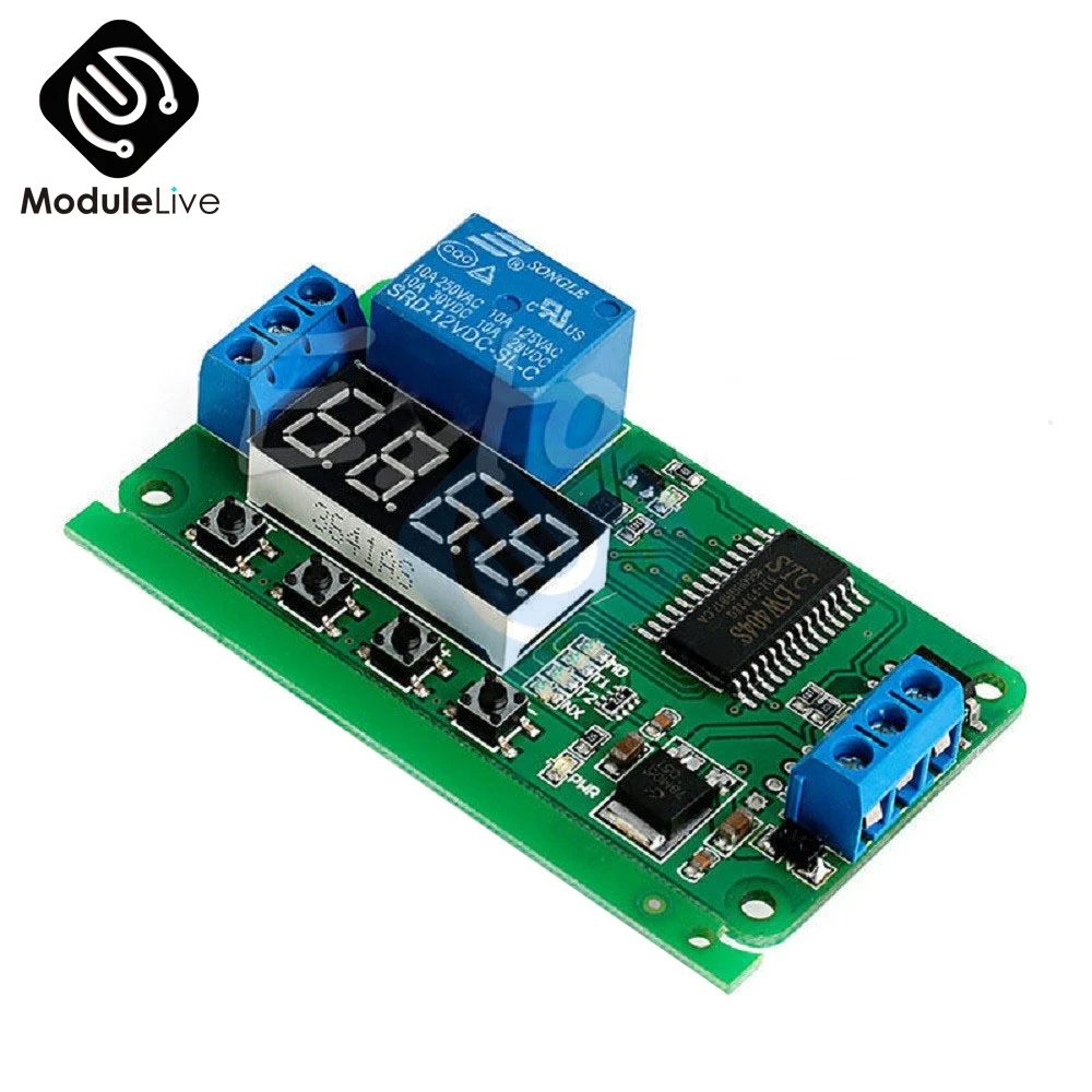 1 канальное Многофункциональное реле с автоблокировкой модуль времени задержки