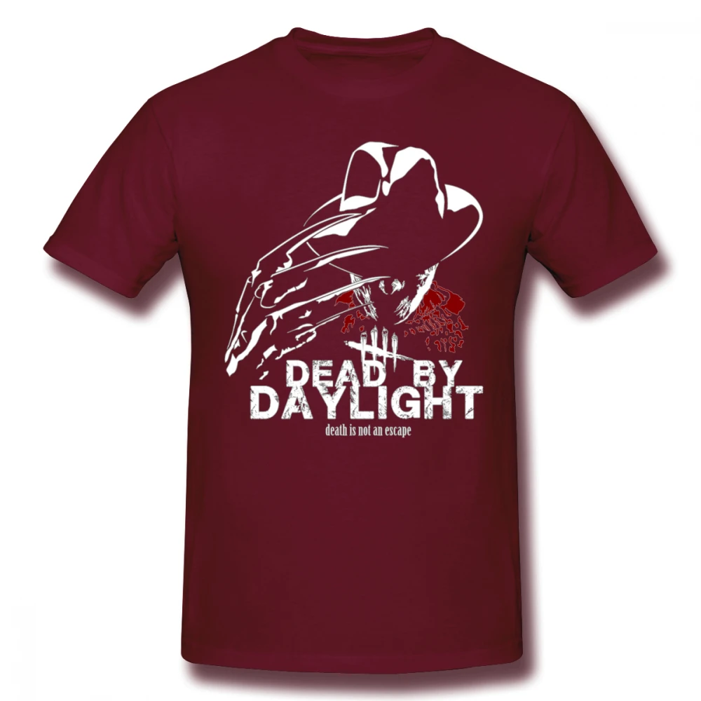 Dead By Daylight Freddy Kruger Повседневная футболка с круглым вырезом Летняя мужская Ретро из чистого хлопка S-6XL футболка для полных - Цвет: Коричневый