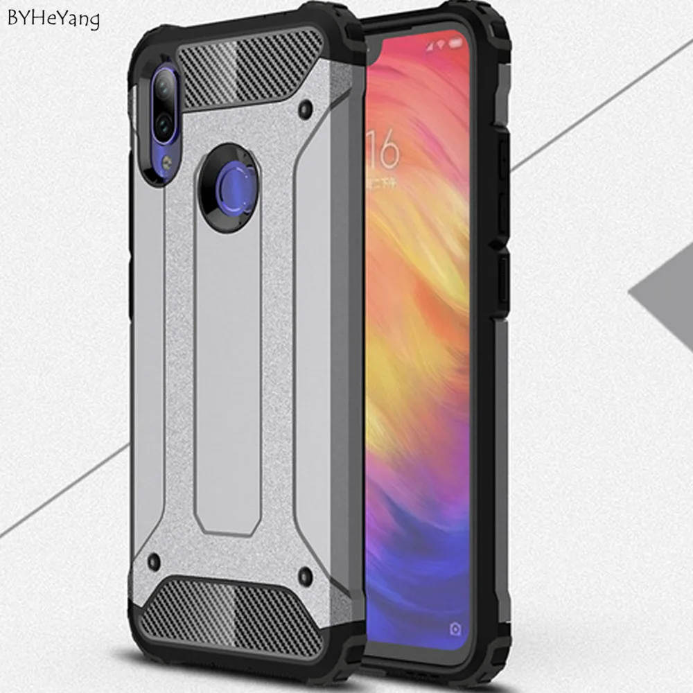 Чехол note7 для Xiaomi Redmi Note 7 Pro противоударный армированный резиновый ЖЕСТКИЙ чехол