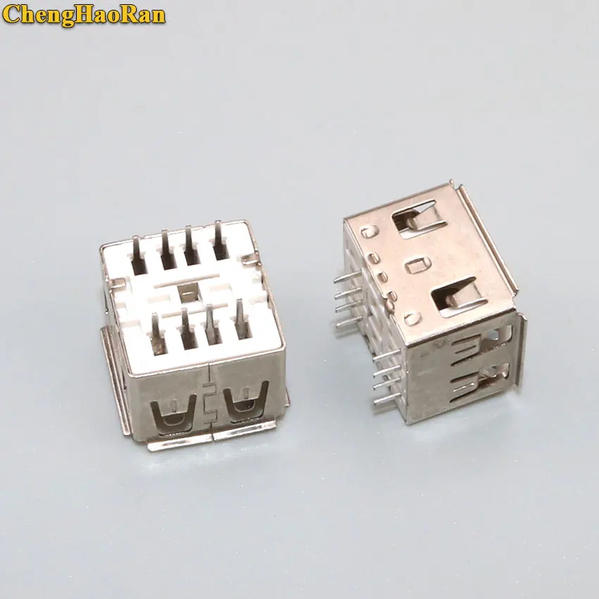 ChengHaoRan 2 0 USB разъем для разъема двойной короткий корпус тип A Женский 180 Степень