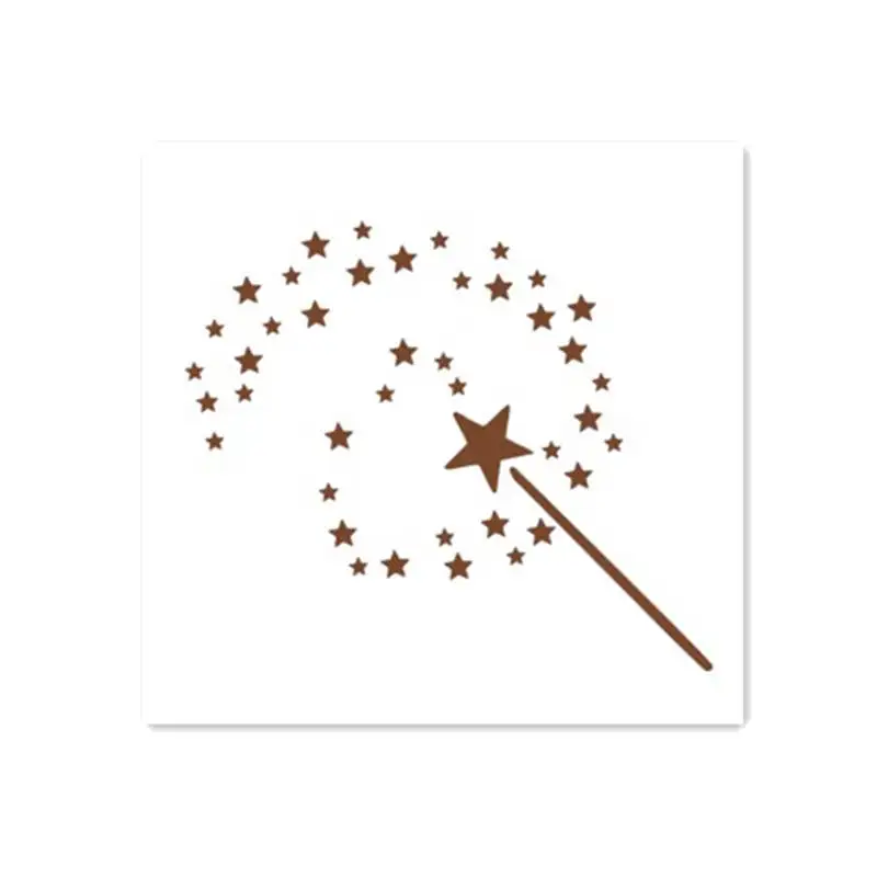 

Star Fairy Stick Stencil,Kid Birthday Template, Reusable and Durable for Card Making,Stamping,Acrylic Paints,Drawing,5.5''*5.5''