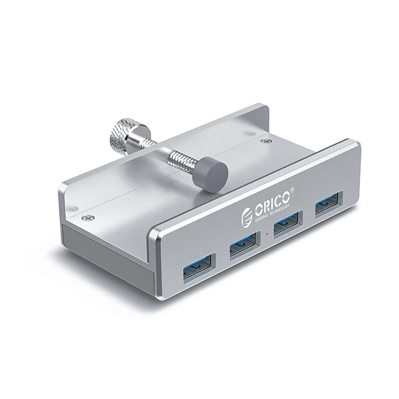 Silver Алюминиевый сплав usb3.0 сплиттер компьютер ноутбук один для четырех U порт конвертер оснастки расширения многоинтерфейсный концентратор MH4PU - Цвет: Silver