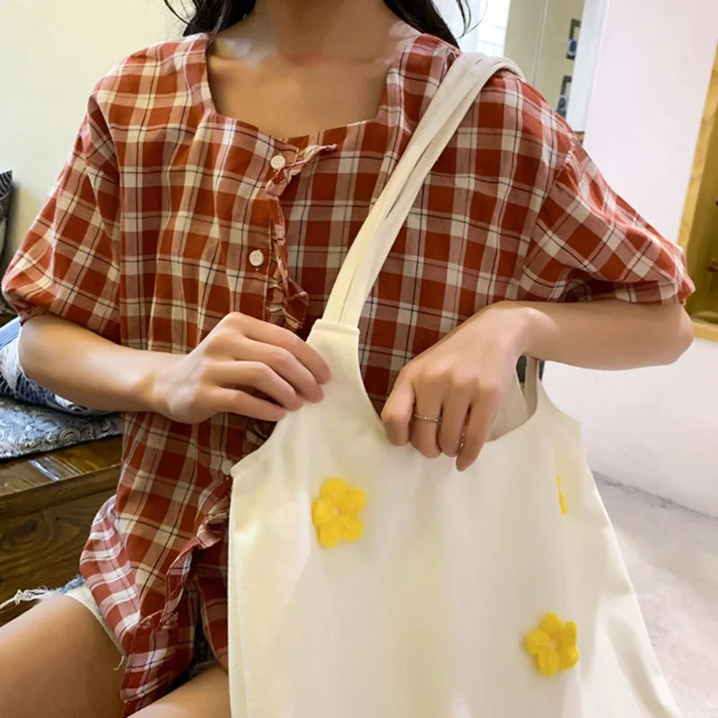 Women Shoulder Bag Canvas Flower Large Capacity for Mobile Phone Travel Money LXX9 | Багаж и сумки