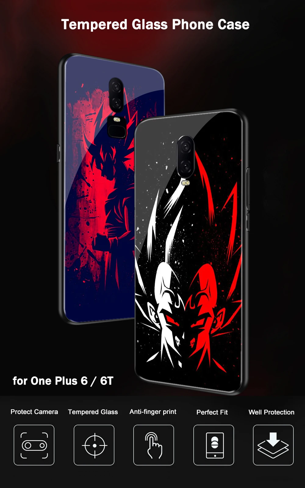 Чехол Finder для OnePlus 7 pro Чехол Dragon Ball Z Son Goku 7t стеклянная задняя крышка чехол для телефона оболочка для OnePlus 6t 6 7 pro