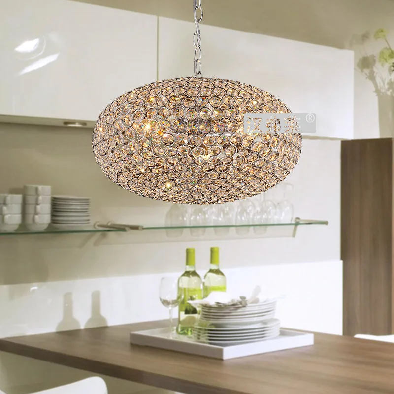 Minimalist modern fashion creative arts K9 crystal chandelier bedroom living room dining restaurant oval HRHC/12 |