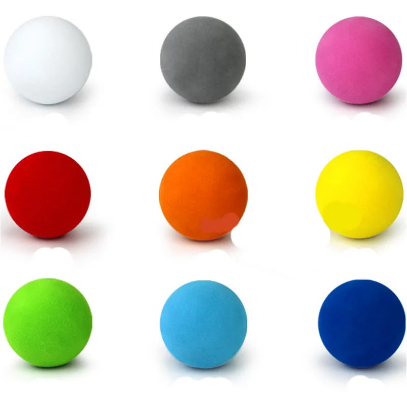 Bolas monocromáticas de esponja suave para practicar Golf, pelota de espuma EVA de 42mm para entrenamiento de tenis, 9 colores sólidos, 30 unidades