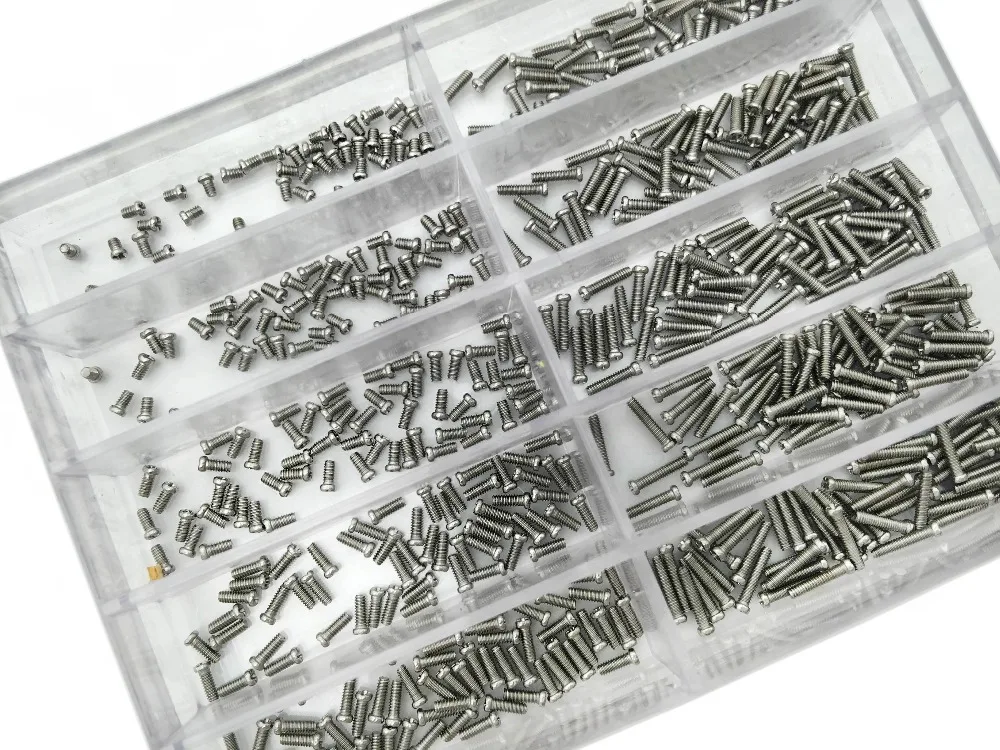 Винты из нержавеющей стали диаметром 1 2 мм в ассортименте инструменты для часов