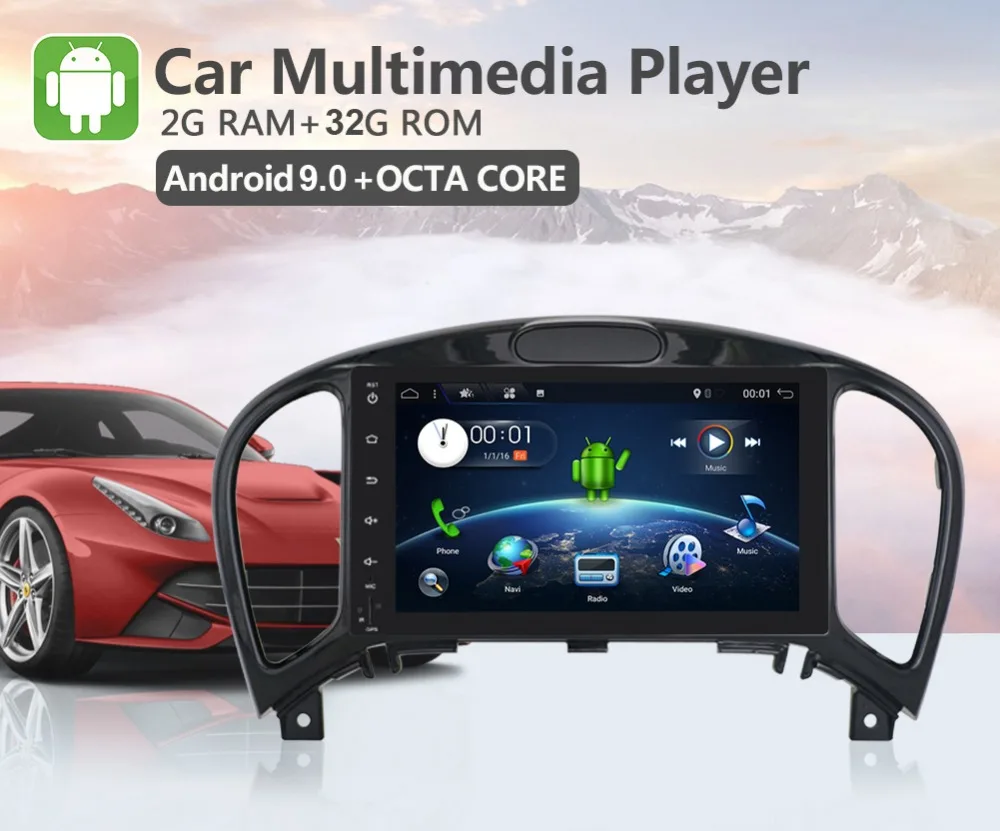2 din Автомобильный Радио Мультимедийный DVD видео плеер Android 9 4G для Nissan JUKE 2012 мультимедийный автомобильный gps навигатор плеер wifi BT RDS