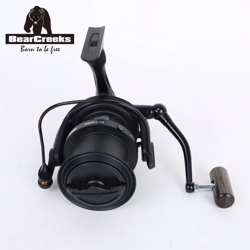 Рыболовные катушки BearCreeks BCG6000 Карп длинная литая большая спиннинговая катушка |