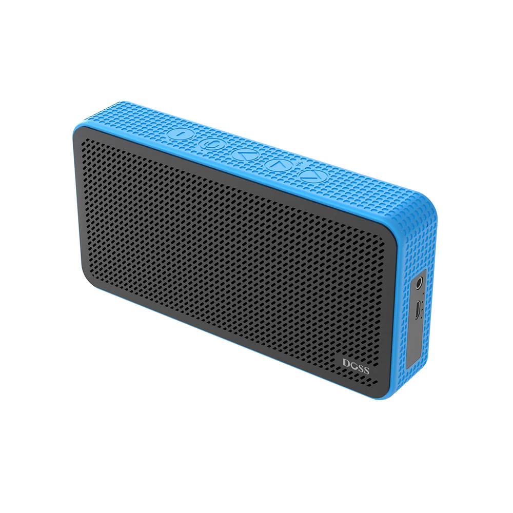 Синий ДОСС WB20 Портативный Bluetooth Динамик открытый Беспроводной Динамик s 3,7 В 1000 мАч Встроенный микрофон для телефона ПК компьютерного - Цвет: Синий