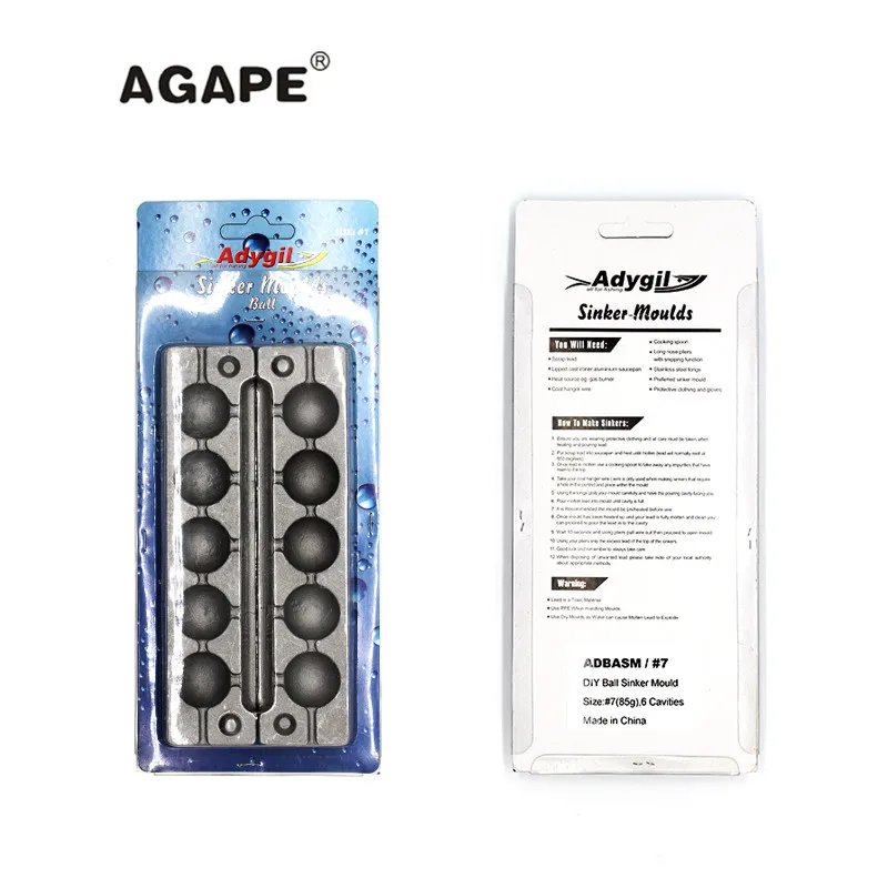 Agape DIY рыболовные шарики грузила форма ADBASM/#7 шариковый 85 г 5 полостей | Спорт и