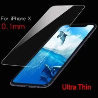 best quality ultra thin 0 1mm 9h tempered glass for iphone x xs 11 12 13 pro max xr 6 6s 7 8 plus screen protector slim film