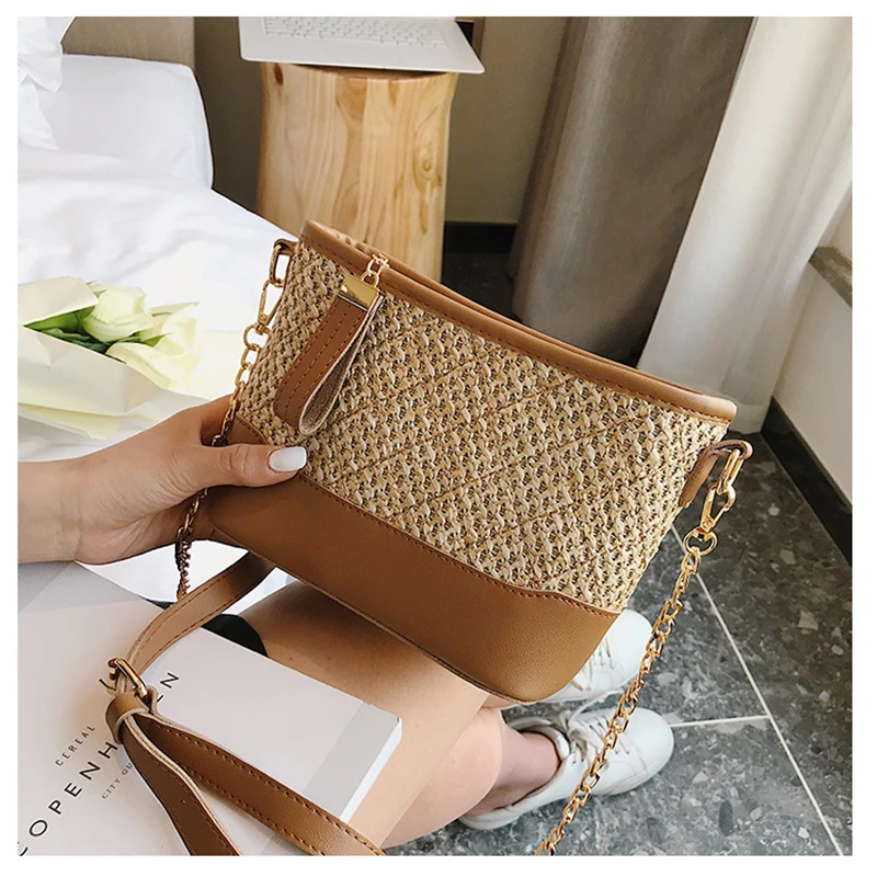 BBirds 2019 New Women Handbags Straw Beach Shoulder Bag Female Crossbody Fashion Ladies Chain Small | Багаж и сумки