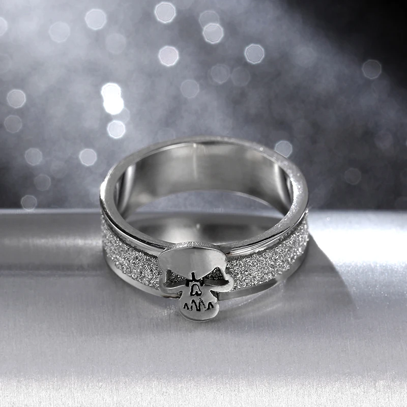 Мужское и женское кольцо с черепом из нержавеющей стали марганского 316 6 мм |