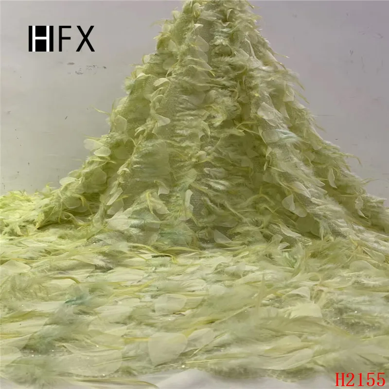 HFX Роскошная африканская кружевная ткань для свадьбы вышитая французскими