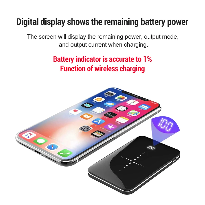 Travelcool 8000mAh портативное зарядное устройство беспроводной внешний аккумулятор