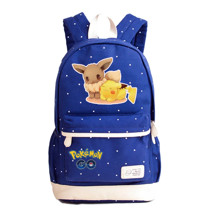 Рюкзак-Монстр Pikachu Eevee в горошек для школьников и подростков, для студентов, для путешествий, для ноутбука, для девочек и мальчиков, рюкзак - Цвет: Style 8
