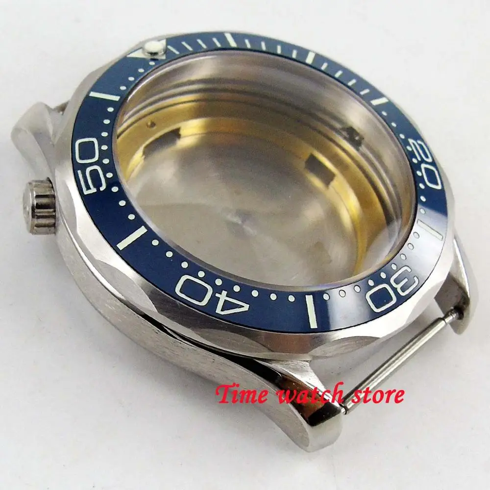 Полированный чехол для часов из нержавеющей стали 41 мм подходит ETA 2836 Miyota 8215 821A с