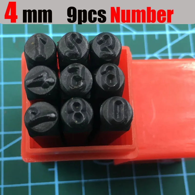 4mm Number Кожаное буквенно-цифровое уплотнение инструмент для работы седло инструмент для изготовления гравировки Кожа ремесло штамп штамповка твердого металла инструмент для печати - Цвет: 4mm Number