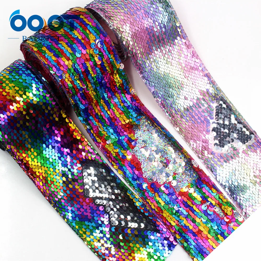 2Y/лот 3 &quot75 мм Красочные Реверсивный блесток Лента DIY заколки для волос