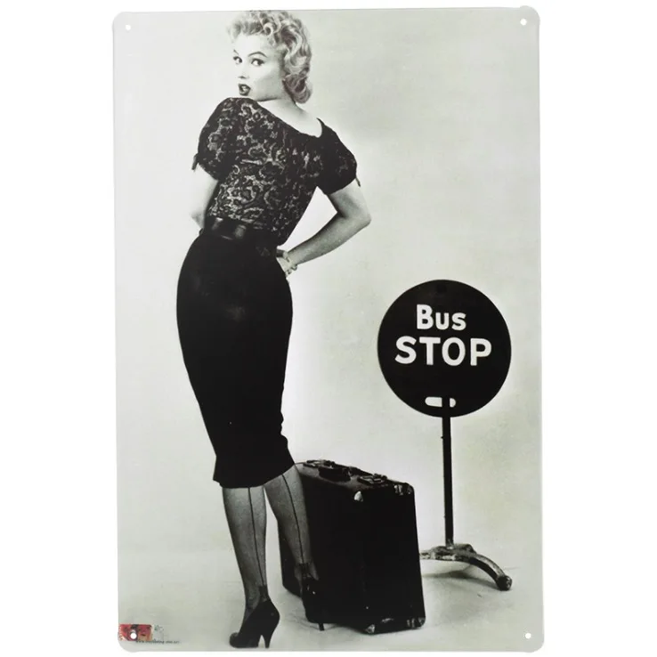 

1 pc Marilyn Monroe movie Actress Hollywood sexy Tin Plates Signs wall man cave Decoration bar Art retro vintage Poster metal