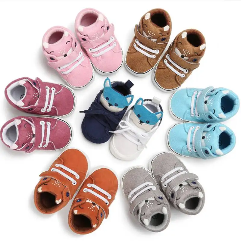 0-18 м Детские кроссовки милый мультфильм лиса Neonata Scarpe малыш Chaussure семья мальчик детские пинетки обуви для малышей Девочка детская обувь