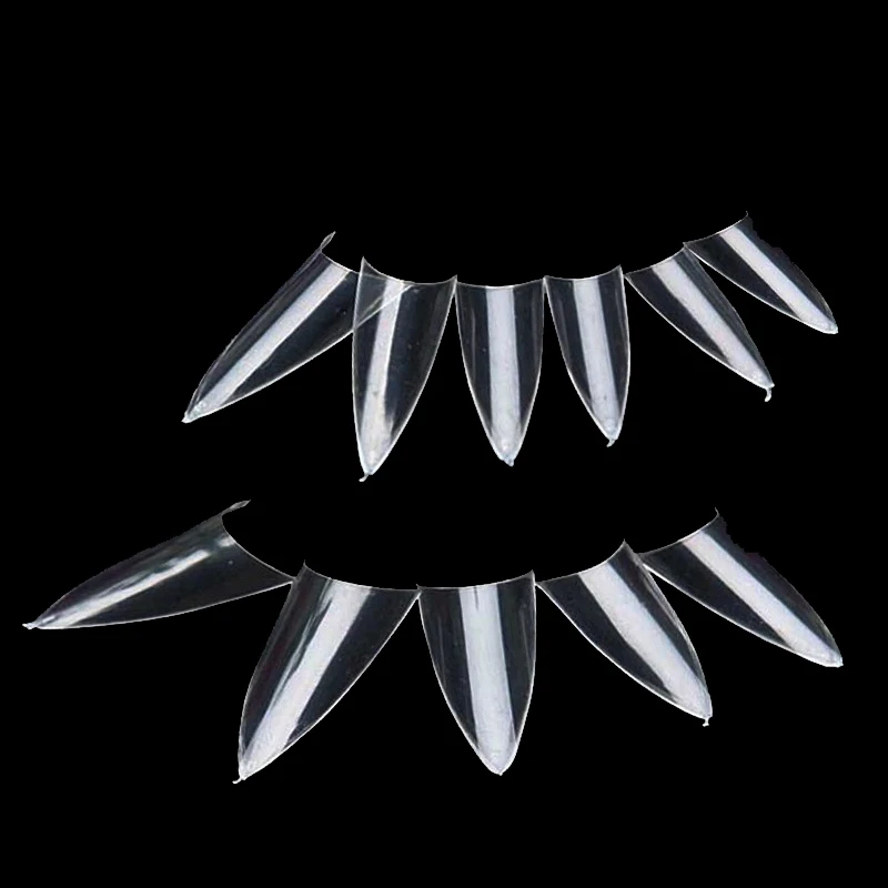 500 шт. накладные ногти на шпильках прозрачные белые акриловые УФ-гель для