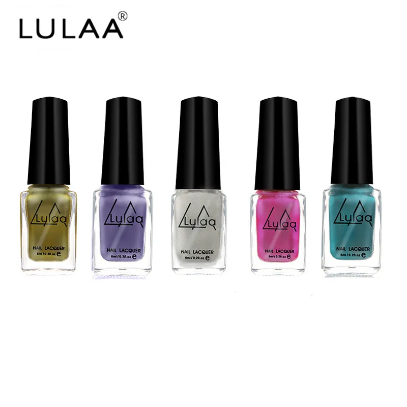 Lulaa 5 цветов металлик лак для ногтей длительный матовый эффект макияж Щепка