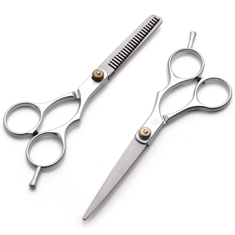 

Professional Stainless Steel Hair Scissors Salon Cutting Regular Flat Teeth Blade Styling Tools Thinning Hairdressing Shears