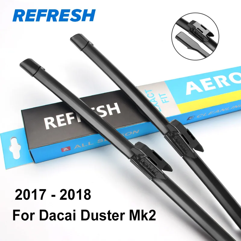 2017 - 2018 ( Mk2 ) REFRESH Щетки стеклоочистителя для Renault / Dacia Duster Fit Hook Arms 2009 2010 2011 2012 2013 - Цвет: 2017 - 2018 ( Mk2 )