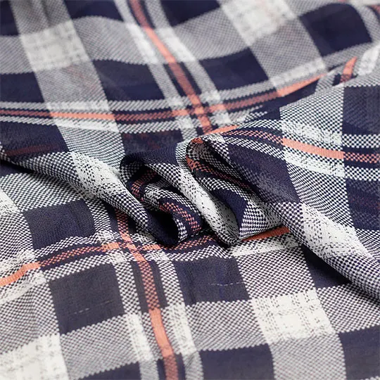 Pearlsilk 12momme Navyblue плед печатных эластичный жоржет тутового шелка материалы рубашка платье DIY Одежда ткани - Цвет: Тёмно-синий