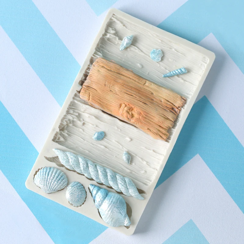 Форма из ракушек морская звезда и пеньковая веревка силиконовая форма