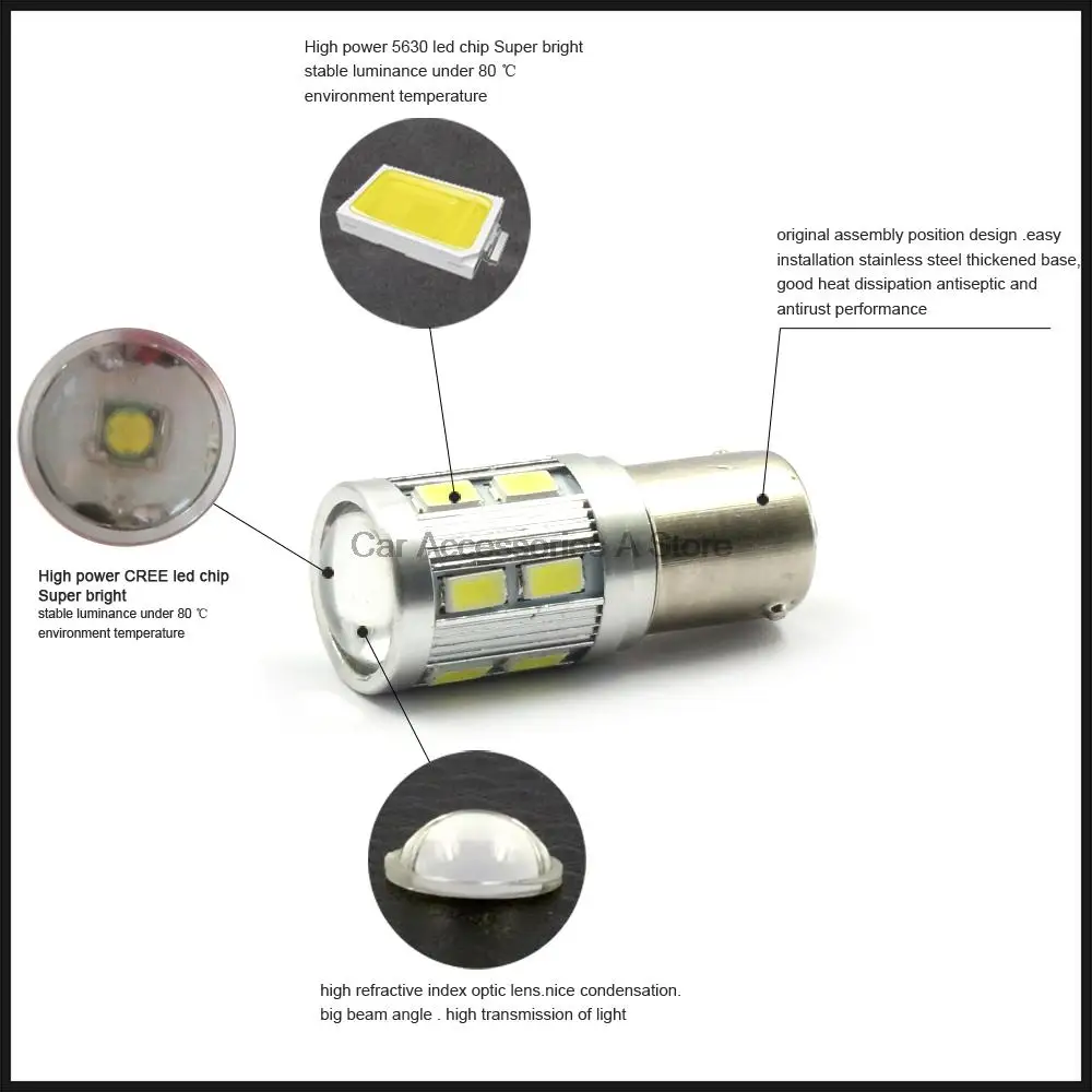 1 шт. 1157 BAY15D P21 5 Вт 16 SMD 5630 5730 СВЕТОДИОДНЫЙ Автомобильный задний фонарь тормозной