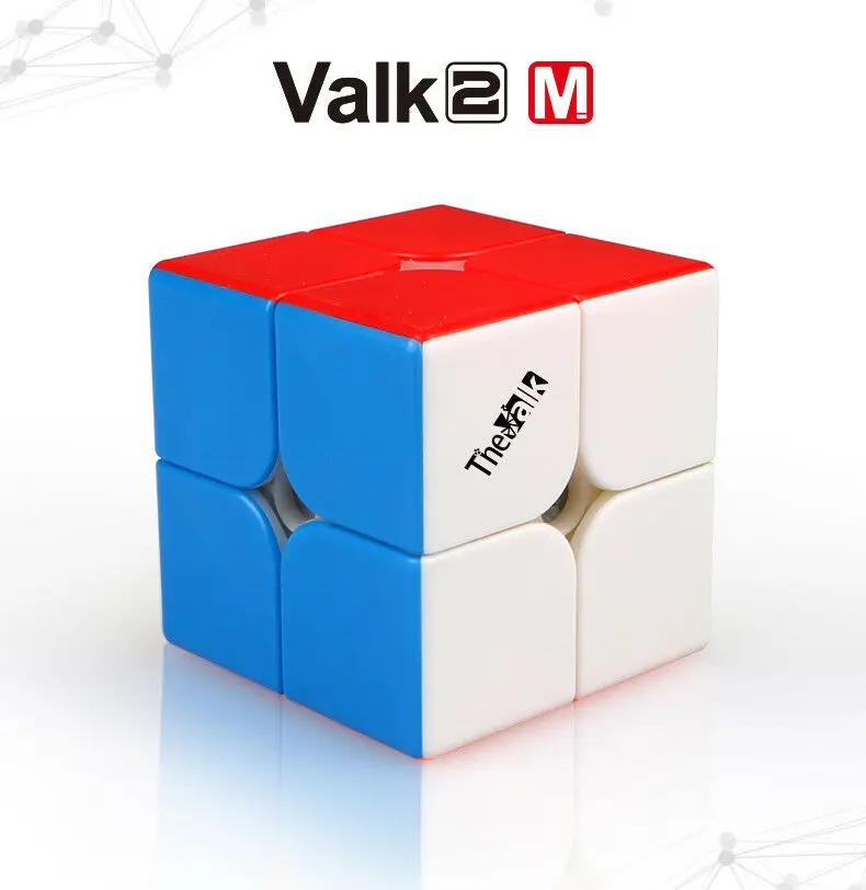 Волшебный куб QiYi Valk 2 м 2x2x2 без наклеек скоростной Магнитный Гладкий 3D головоломка
