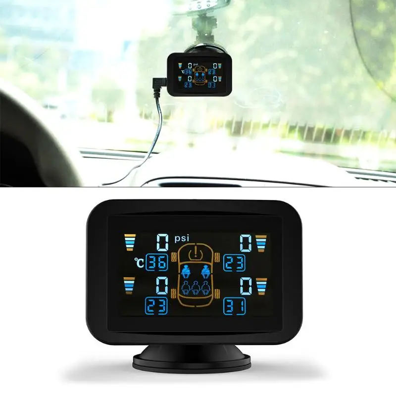 CARCHET TPMS Dvd Контроль давления в шинах интеллектуальная система+ 4 внешних датчика ЖК-присоски tpms для автомобиля dvd сигнализация давления в шинах