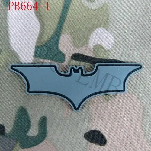 Логотип БЭТМЭН военный тактический боевой 3D ПВХ патч значки белый красный серый