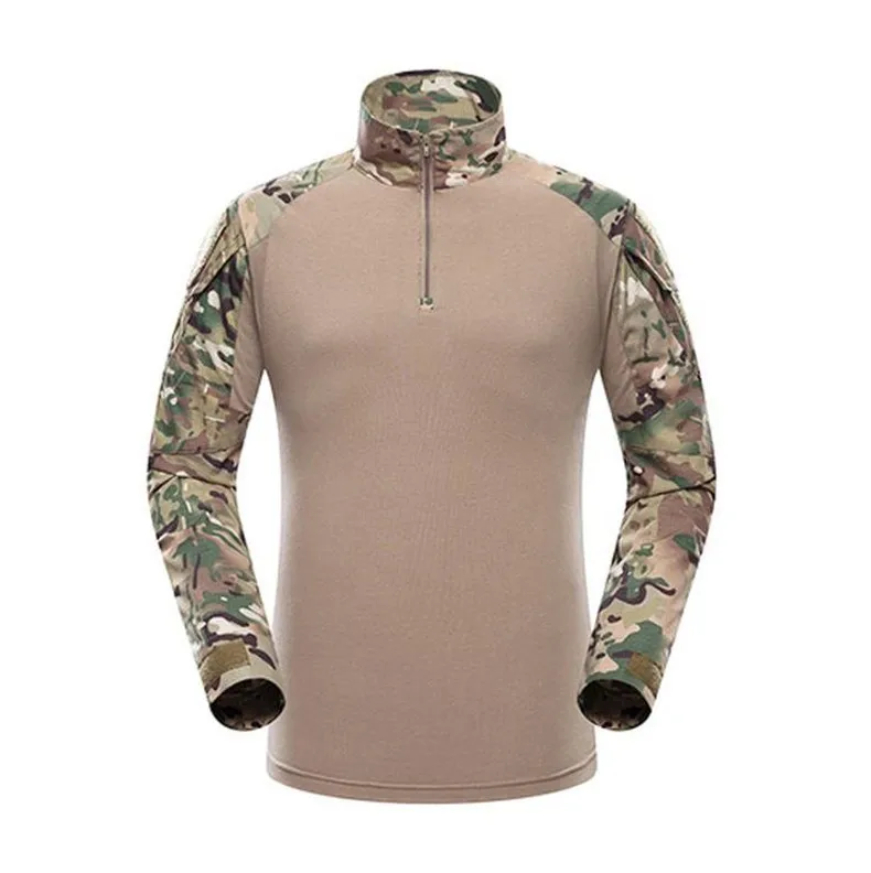 CP Уличные тактические военные, милитари, походная футболка, мужские камуфляжные рубашки с длинными рукавами, дышащие спортивные топы высокого качества - Цвет: CP