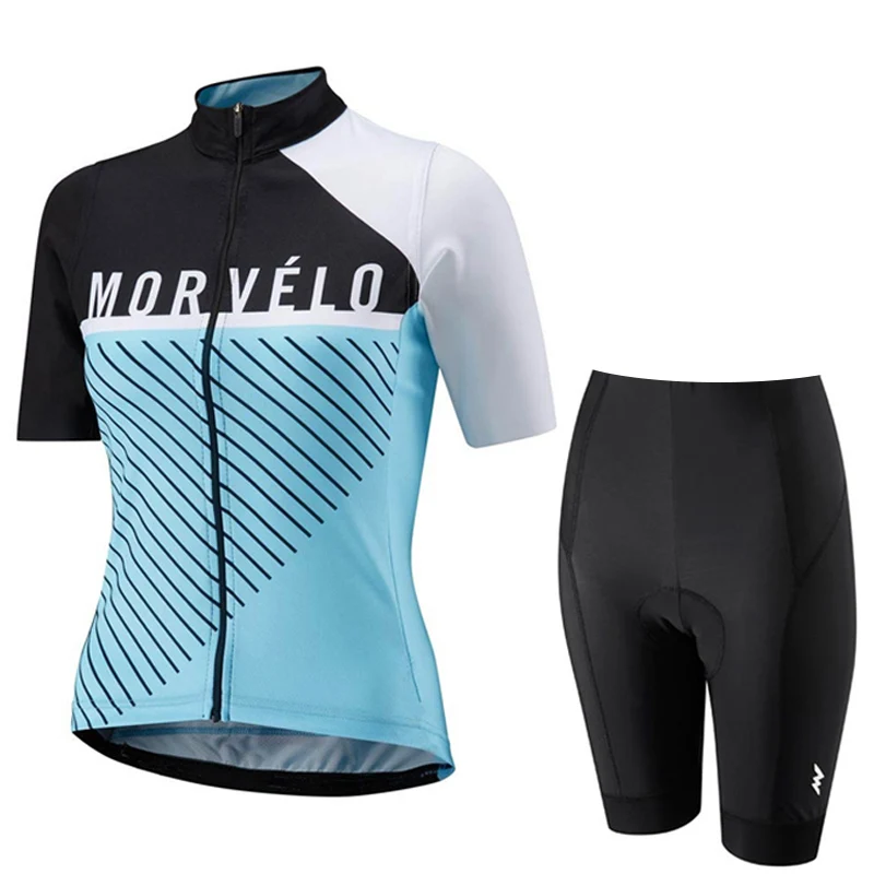 MORVELO 2019 Women Cycling Jersey Shorts Set Quick-dry Short Sleeve Summer Breathable Clothing Bicycle Clothes Roupa Ciclismo | Спорт и