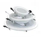 3 цвета 6 Вт-18 Вт светодиодные панели потолочные светильники встраиваемые светодиодные светильники точечные светильники AC85-265V, теплыйестественныйхолодный белый в одной лампе