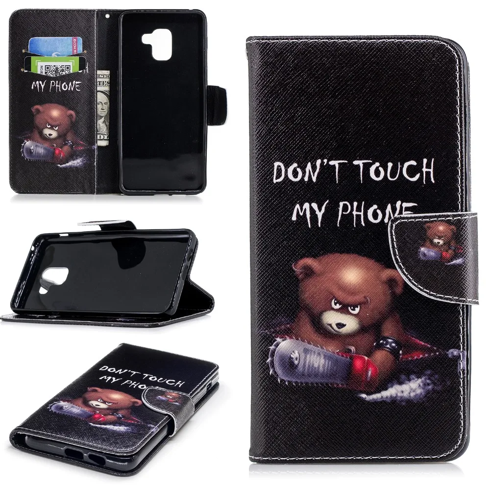 Бабочка Медведь перо чехол для Samsung Galaxy A8 + Plus 2018 A730F S9 J4 J6 A6 A7 A750 Funda Etui | Мобильные