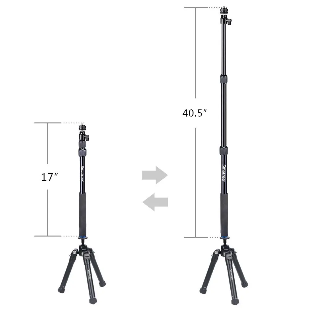 Smatree 64,1 дюймов SmaPole DS2 Выдвижная палка со штативом для DJI OSMO, OSMO Mobile 3, OSMO Mobile, OSMO Pro/Raw