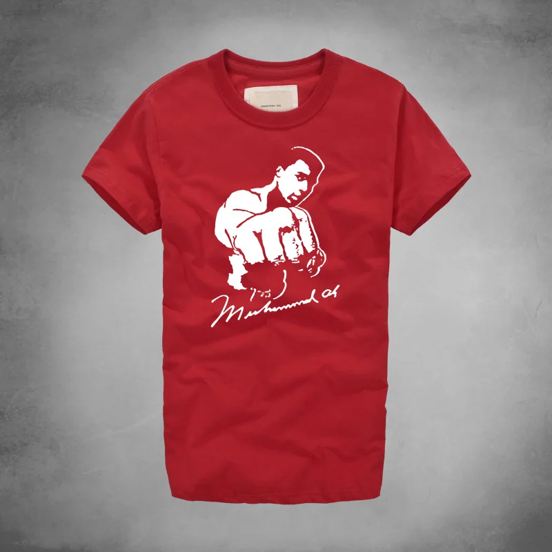 Мужские футболки для фитнеса Muhammad ALI новые летние забавные повседневные с