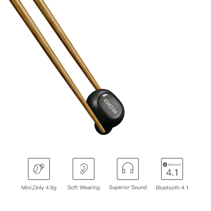 2018 QCY Q26 Pro мини Bluetooth наушники с микрофоном беспроводные музыкальные бизнес