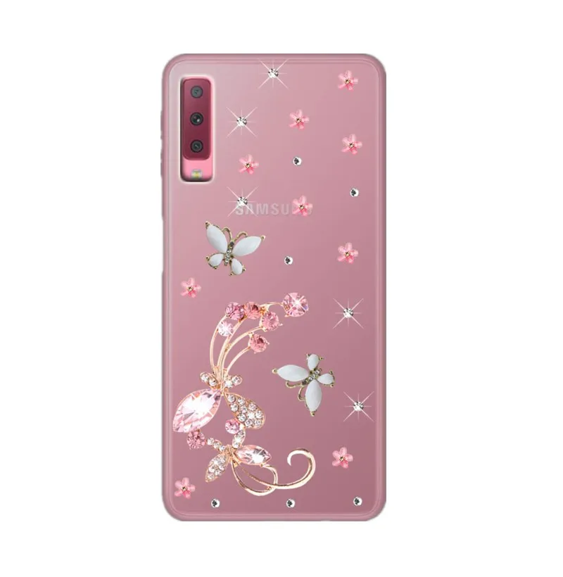 Роскошная обувь с украшением в виде кристаллов чехол для samsung Galaxy S8 S9 S10 Примечание 10 J7 Neo J5 Prime A5 A3 A6 плюс A8 A7 A70 A50 чехол для телефона - Цвет: Белый